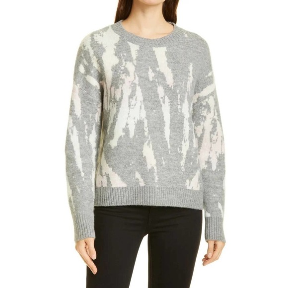 NEW Rails Virgo Tie Dye Long Sleeve Pullover Sweater Gra Women's Size Medium - Picture 1 of 11